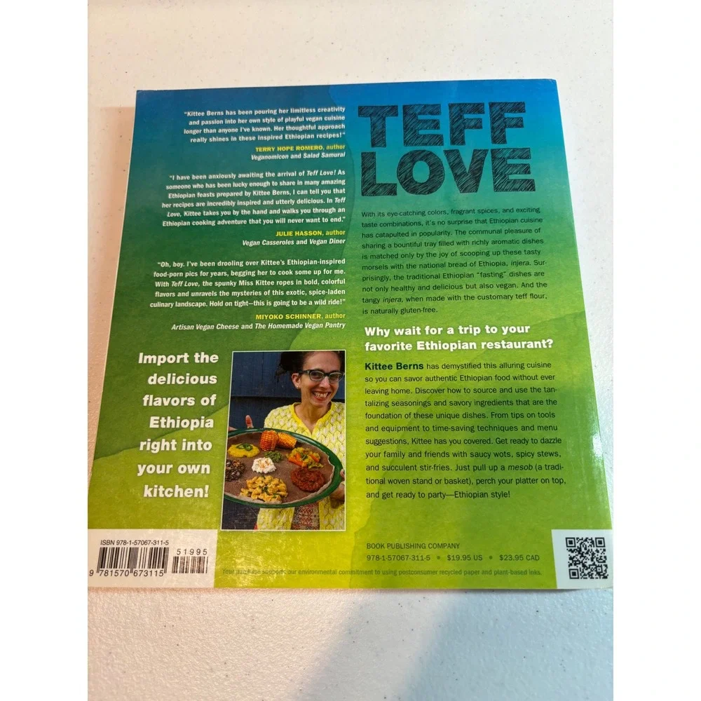 Teff Love Adventures in Vegan Ethiopian Cooking by Kittie Berns Cookbook‎